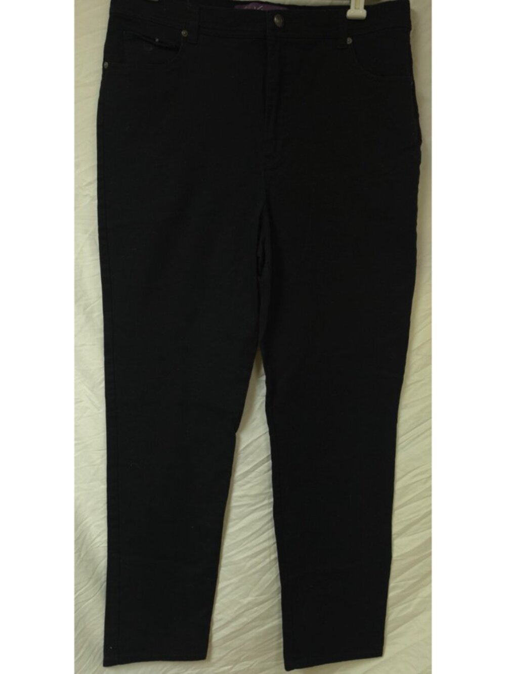 Gloria Vanderbilt Amanda Womens 16 Long Black Straight Denim Jeans 34X33